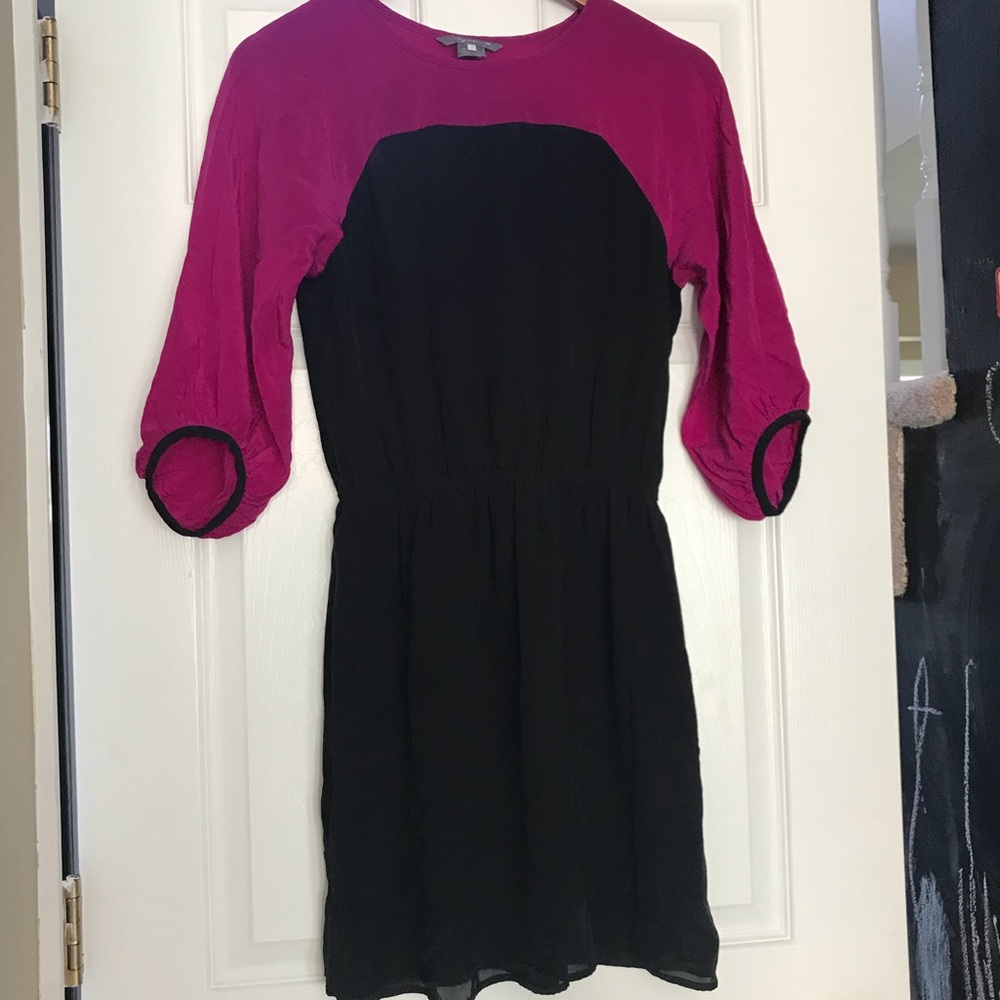 Tegan Silk Berry/Black Dress